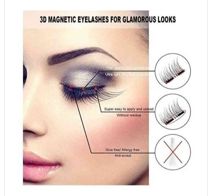 Магнітні вії Magnet Lashes 3 магніти 3D шовк. - фото фото фото 4