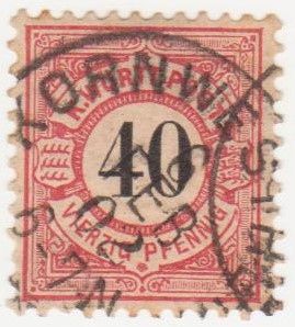 Германия      (Вюртемберг) 1900 г. № 60 гашеная - фото фото фото 0