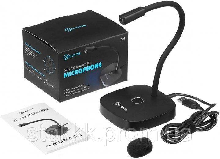 Микрофон EIVOTOR G22 USB для PS4, Mac, Windows 7/8/10 - фото фото фото 6