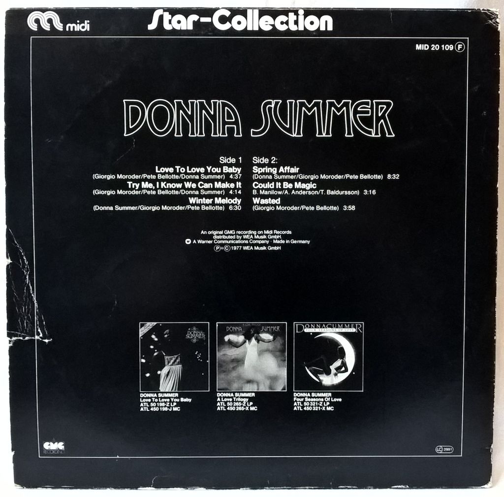Donna Summer - Star - Collection - 1974-77.    (LP). 12. Vinyl. Пластинка. Germany. - фото фото фото 1