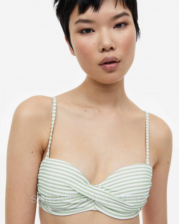 Купальник балконет 80С/75D бедра 46 H&amp;amp;M Полоска - фото фото фото 2