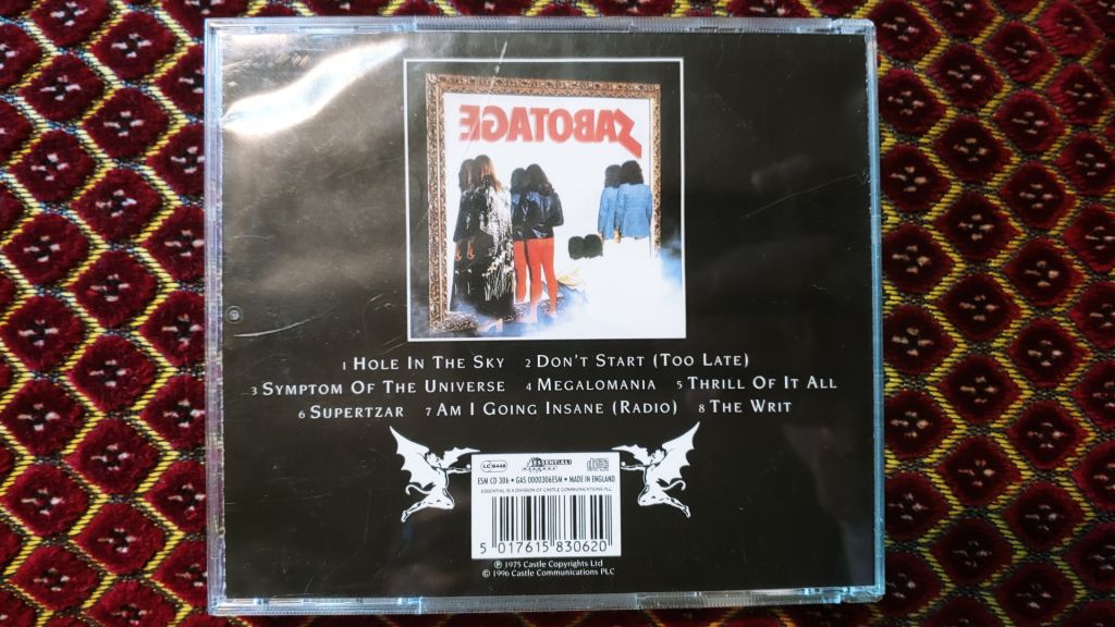 CD аудио Black Sabbath Sabotage - фото фото фото 1