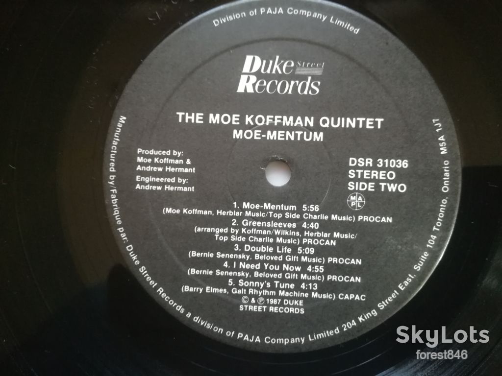Moe Koffman quintet-Moe-Mentum  (1)-M, Канада - фото фото фото 4