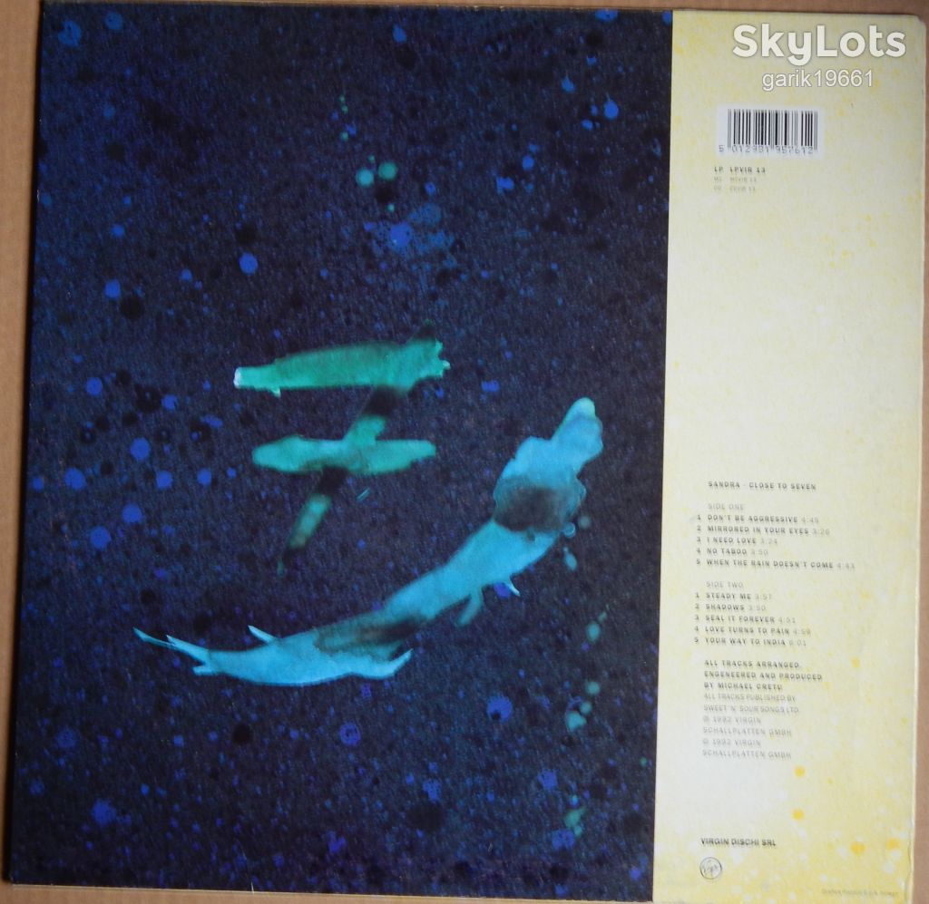 Sandra – Close To Seven   (Virgin – LPVIR 13, Italy) inner sleeve EX+/NM- - фото фото фото 1