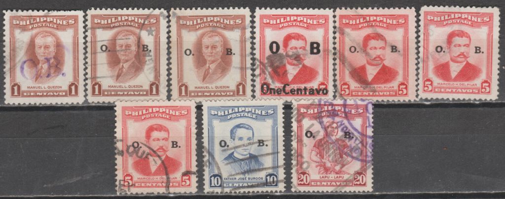 Филиппины Філіппіни 1952 особистості наддруківка - фото фото фото 0