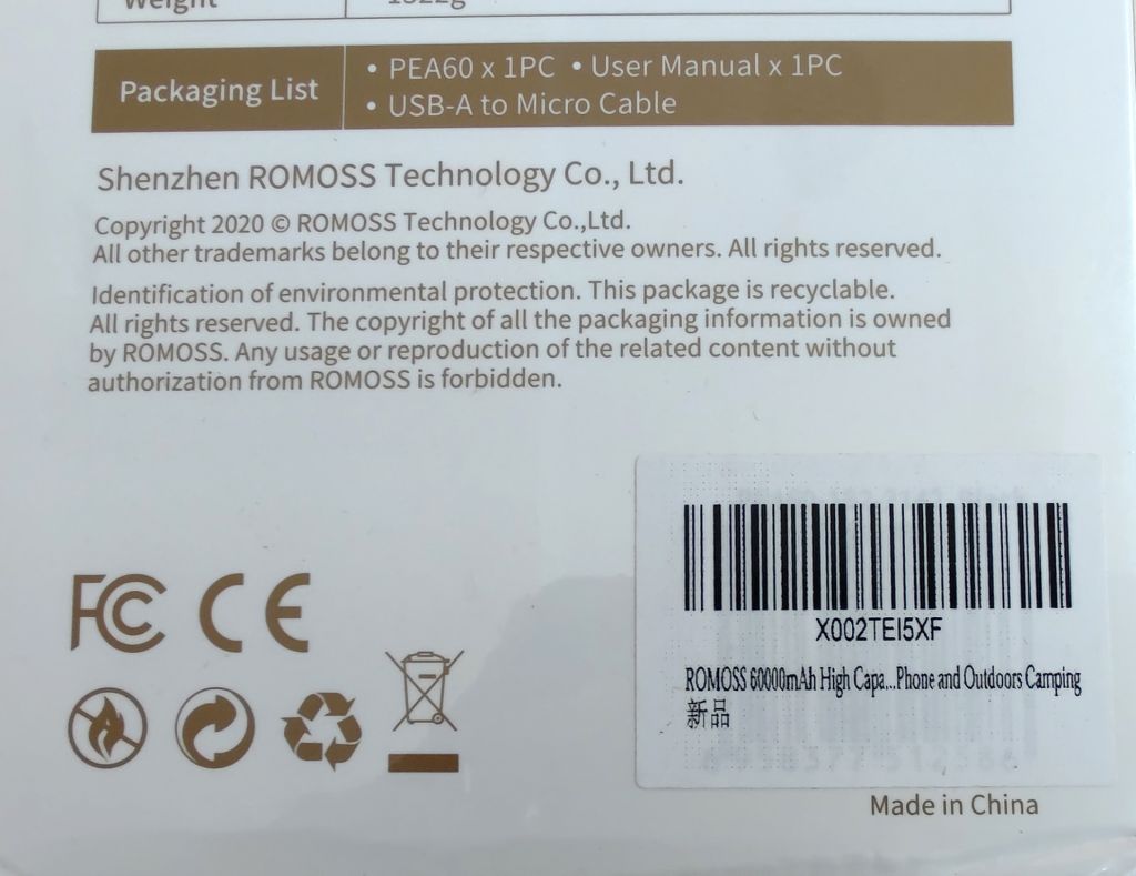 ROMOSS PEA60 Повербанк 60000 mAh   Быстрая зарядка 3.0 Quick Charge - фото фото фото 5