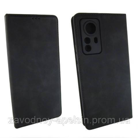 Чехол книжка Xiaomi 12 Pro Защита камеры (черный) - фото фото фото 0
