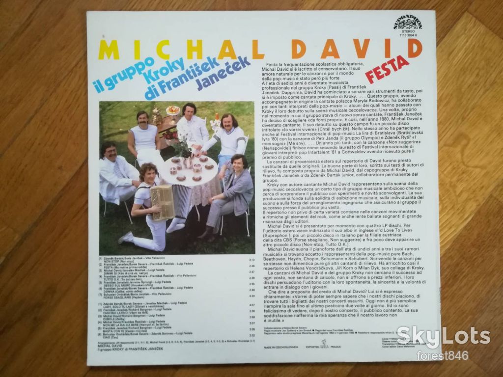 Michal David-Festa  (лам. конв.)  (1)-NM+, Чехословаччина - фото фото фото 1