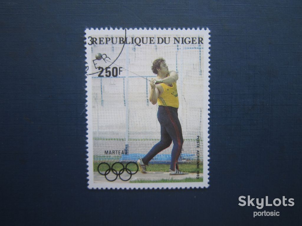 Марка Нігер 1983 спорт олімпіада метання молота гаш - фото фото фото 0