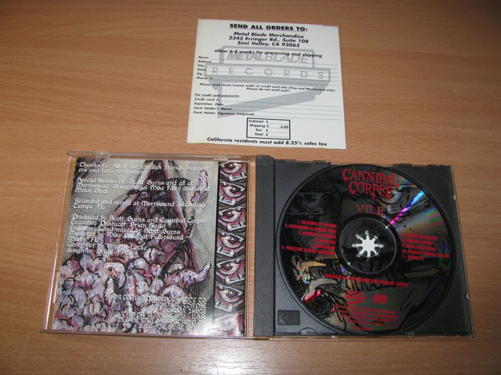 CANNIBAL CORPSE - Vile   (1996 Metal Blade USA 1st press) - фото фото фото 1
