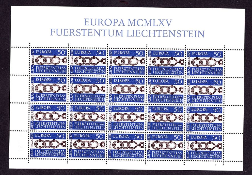 Лихтенштейн  1965 г  MNH -  м/л - EUROPA CEPT - фото фото фото 0