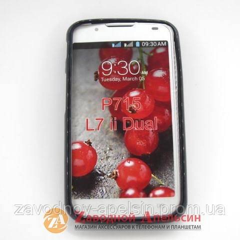 LG P715 Optimus L7-2 Dual защитный чехол Cover black - фото фото фото 1