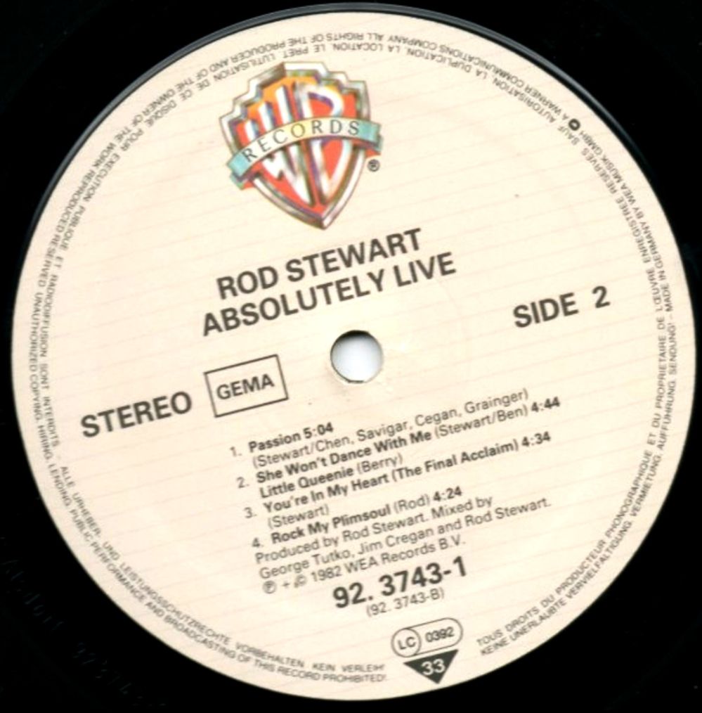 Rod Stewart - Absolutely Live - 1982.   (2LP). 12. Vinyl. Пластинки. Germany - фото фото фото 4