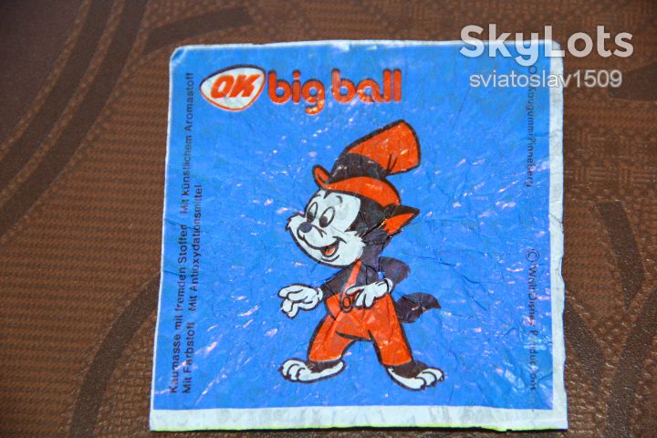 вкладыш этикетка жевательной резинки OK  ( BIG BALL ) - фото фото фото 0