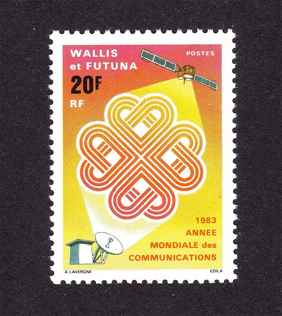 Космос .  Уолис и Футуна  1983 г MNH - связь - фото фото фото 0