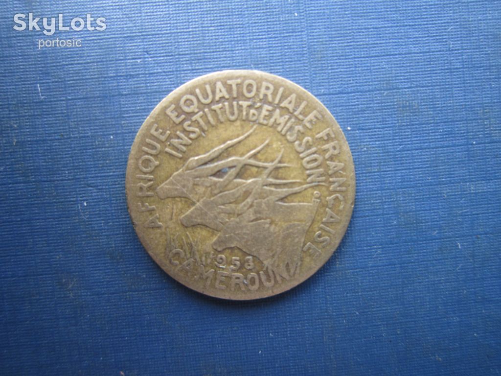 Монета 10 франків Камерун 1958 фауна антилопа - фото фото фото 1