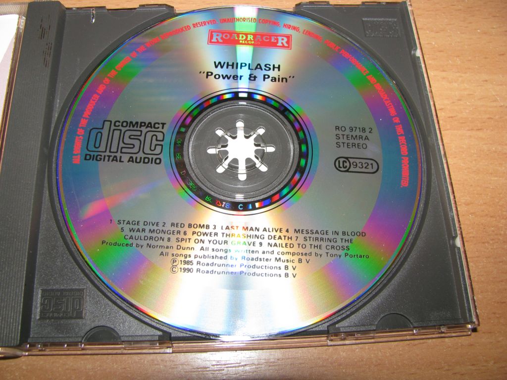 WHIPLASH - Power And Pain  (1990 Roadracer 1st press) - фото фото фото 2