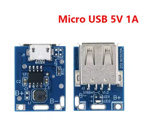 Плата Power Bank с Micro USB входом и USB-A выходом 5V 1A - фото фото фото 0