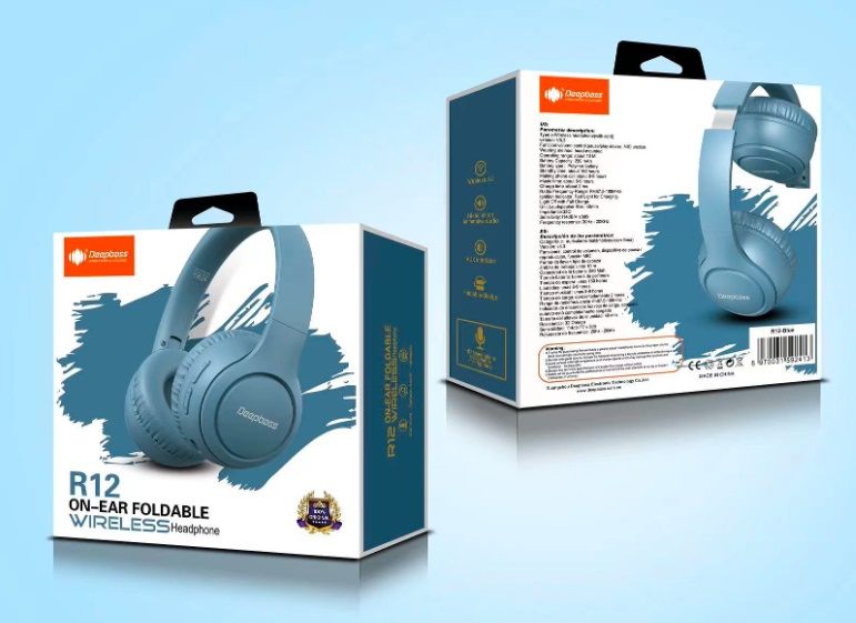 Наушники Bluetooth DEEPBASS R12 Синие - фото фото фото 4