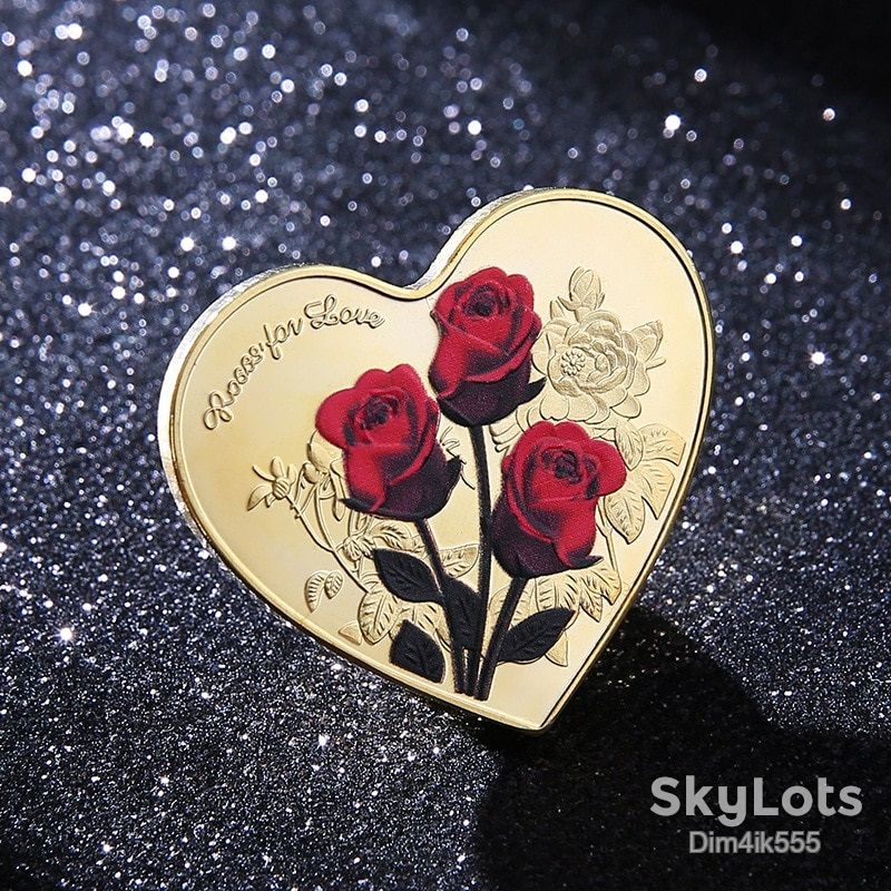 Памятная монета День Святого Валентина I Love You Gold - фото фото фото 1