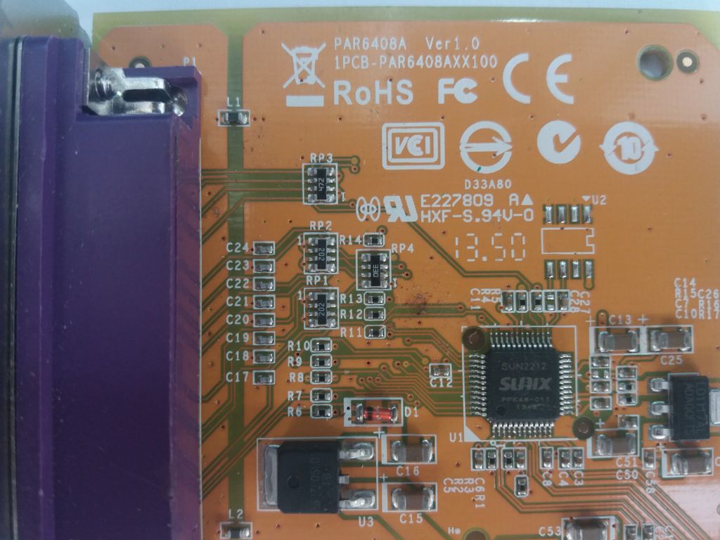 Адаптер контроллер LPT Sunix PAR6408A PCI-E - фото фото фото 3