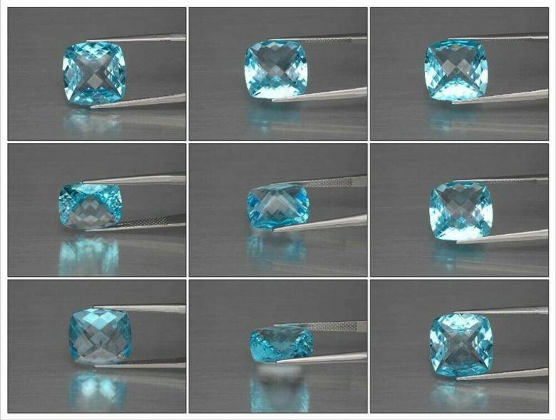 Натуральный топаз 10.86 ct  14 x 14 mm - фото фото фото 1