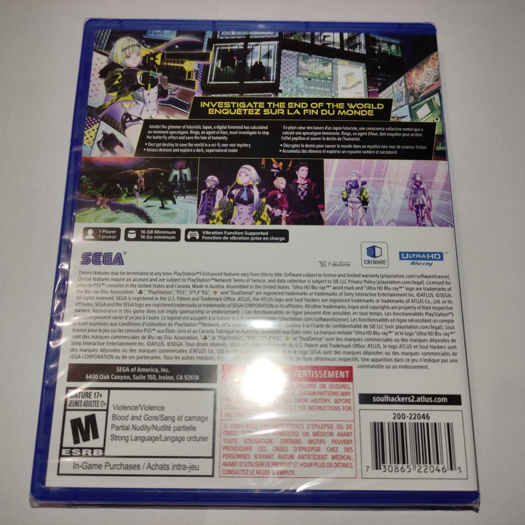 Soul Hackers 2 Launch Edition PS5 PlayStation 5 нова   (Північна Америка) - фото фото фото 1