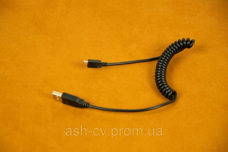 Кабель, microUSB, спіральний, для, зарядки, джойстика, Playstation 4 - фото фото фото 8