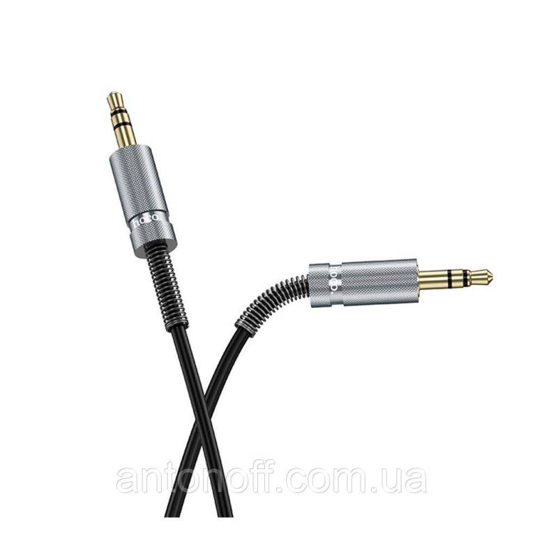 Mini-Jack 3.5 мм кабель Hoco UPA31 Spring Aux Audio Cable 3м Чорний - фото фото фото 3