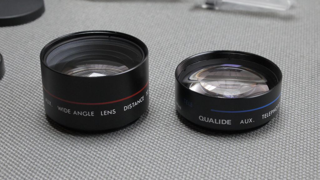 Комплект оптических насадок широкоугольной и телеоптики QUALIDE AUX для камер Nikon L35AF Вживане - фото фото фото 1