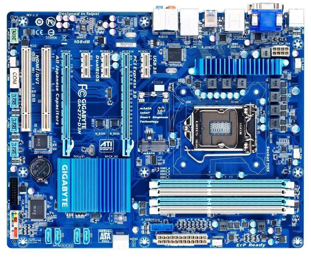 Gigabyte GA-Z77-D3H  (s1155, Intel Z77, PCI-Ex16) - фото фото фото 0