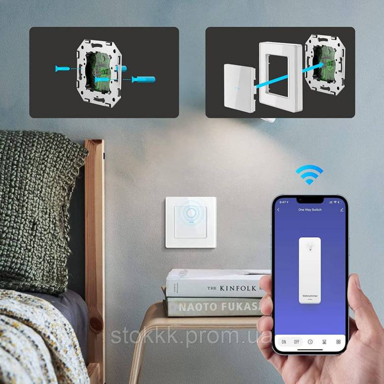 Выключатель света AVATTO Smart WiFi System 55  Smart Life Уценка - фото фото фото 3
