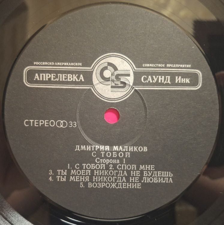 Дмитрий Маликов - С Тобой - 1993.    (LP). 12. Vinyl. Пластинка. Rare. - фото фото фото 2