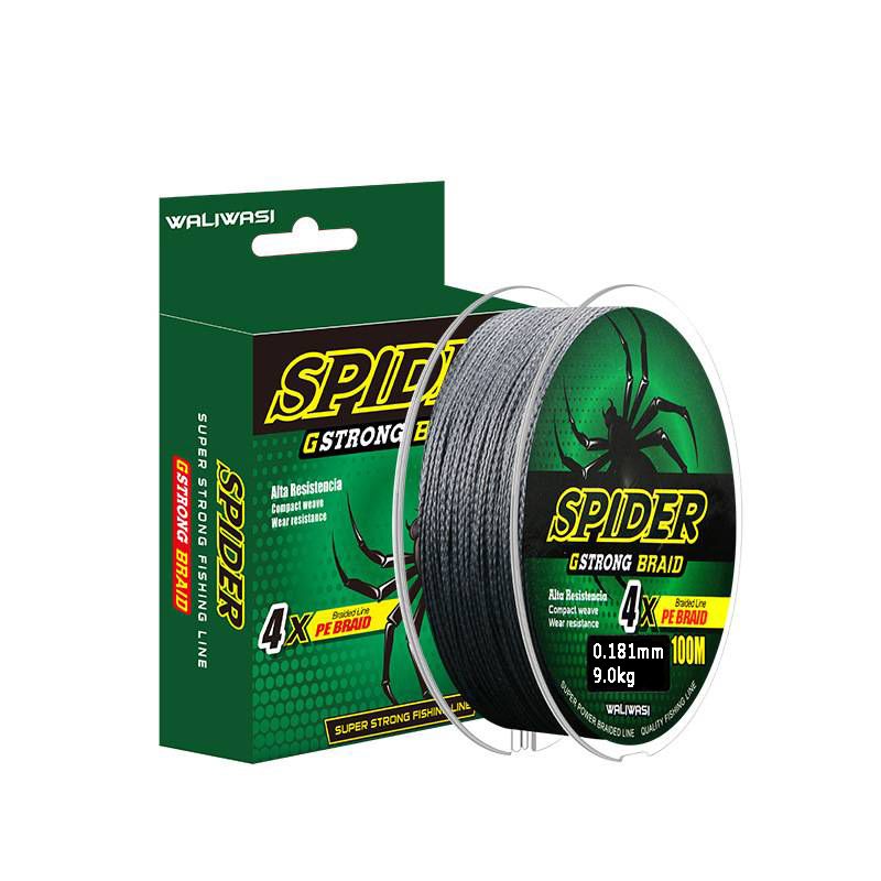 Шнур плетений Spider G-Strong 4X PE Braid 0,181mm/9,0kg grey 100м - фото фото фото 0