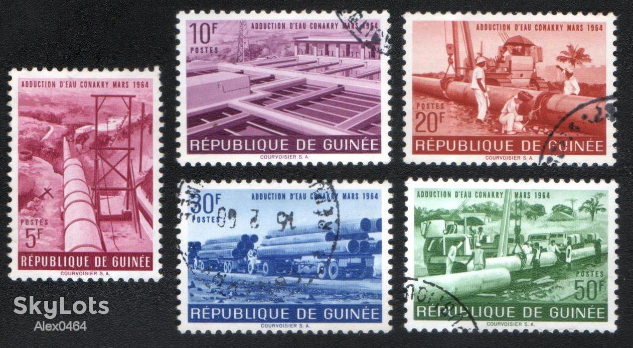 Гвинея  (1964) Строительство водовода на Конакри - фото фото фото 0
