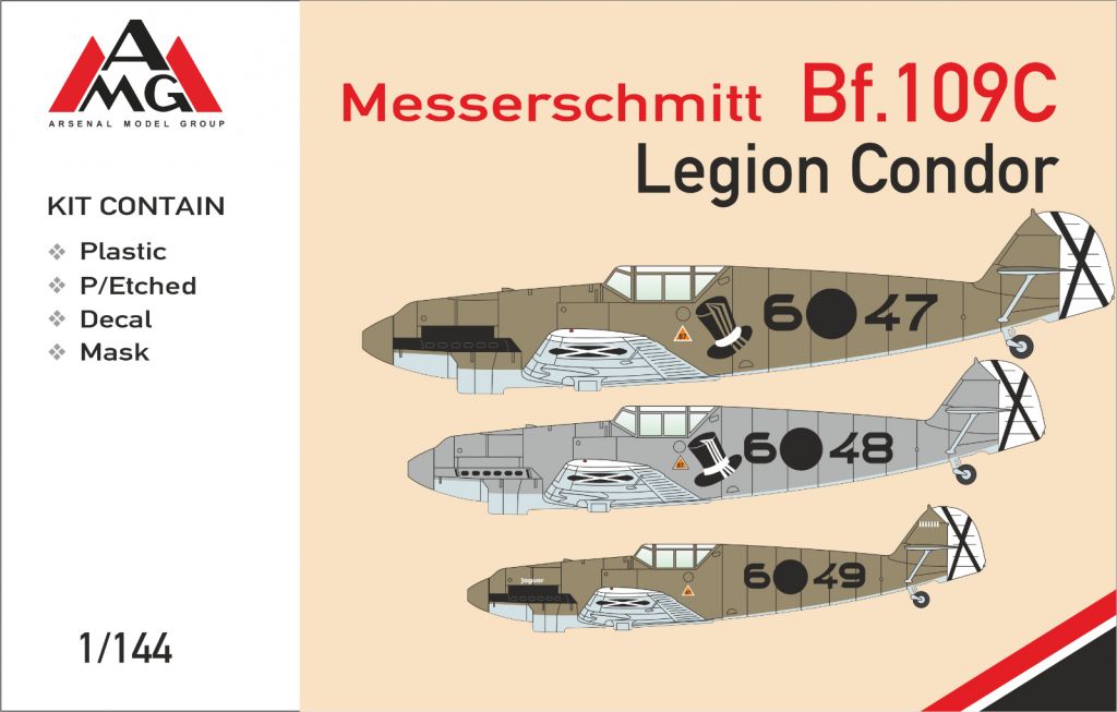 AMG 14433 Messershmitt Bf 109c    (Legion Condor) 1/144 - фото фото фото 0