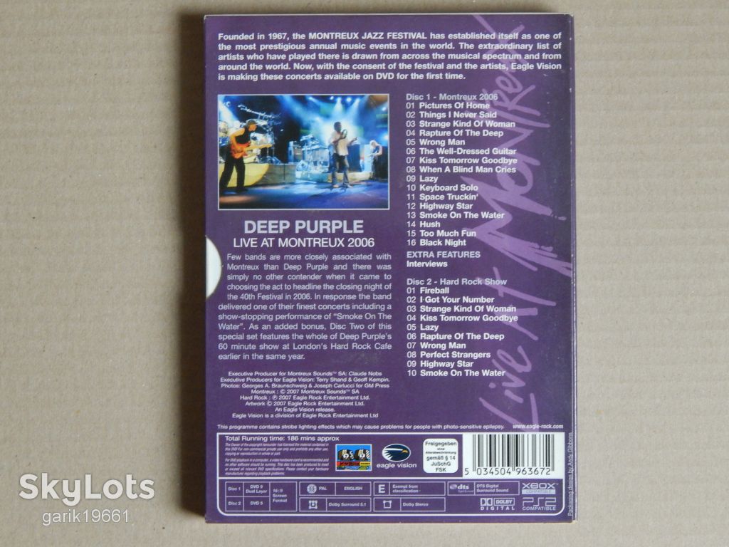 Deep Purple ‎– Live At Montreux 2006 (DVD, Unofficial Release, Digipak) - фото фото фото 1