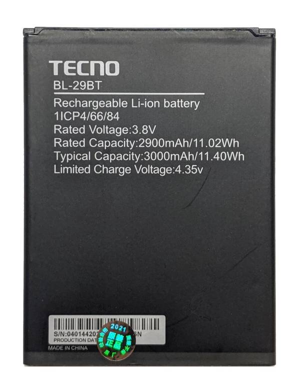 Аккумулятор Tecno Spark 4 Air / Spark Go BL-29BT - фото фото фото 0