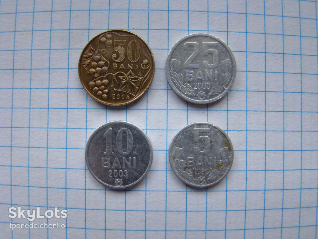 50, 25, 10, 5 бани, Молдова (см.описание). - фото фото фото 0
