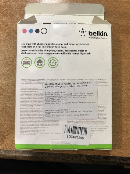 Кабель Belkin F8J023bt04-WHT USB - Lightning 1.2m № 231105226 - фото фото фото 3