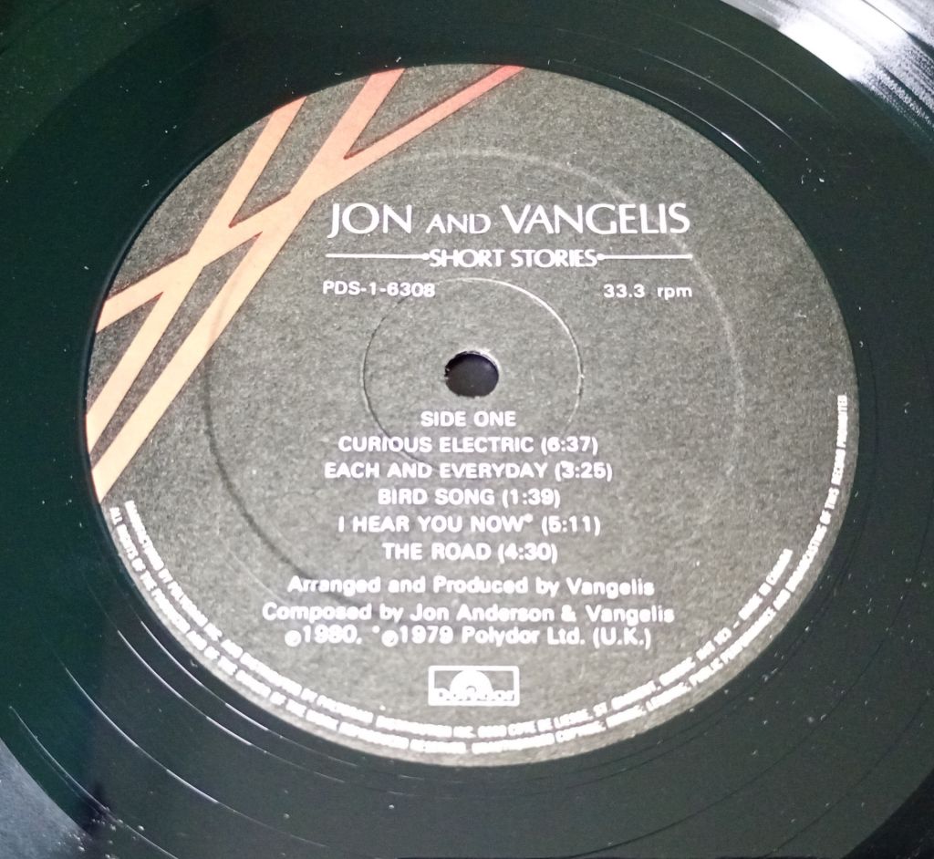 JON AND VANGELIS Short Stories LP  VG++ - фото фото фото 2