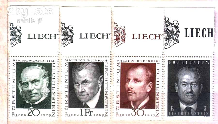 Лихтенштейн  1968 г   MNH - личности - - фото фото фото 0