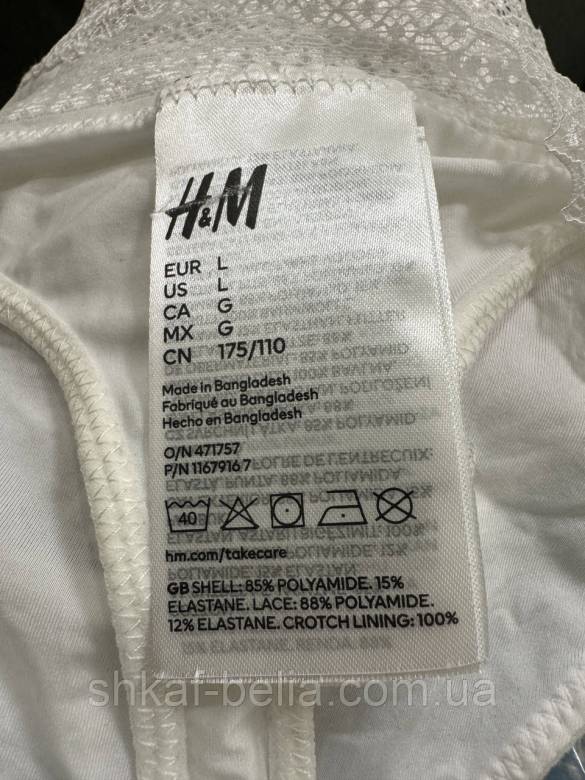 Трусики стринги 50 L р H&amp;amp;M Гипюр Микрофибра - фото фото фото 3