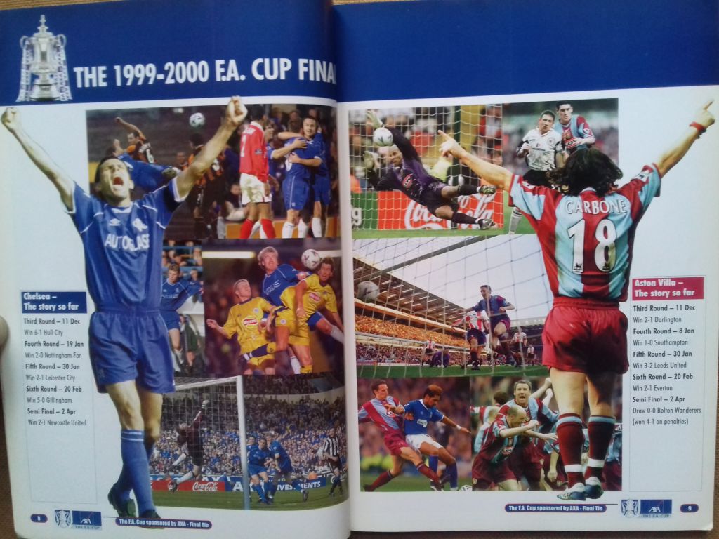 FA Cup. Aston Villa v Chelsea. Official Matchday programme. Журнал. Футбол. - фото фото фото 1