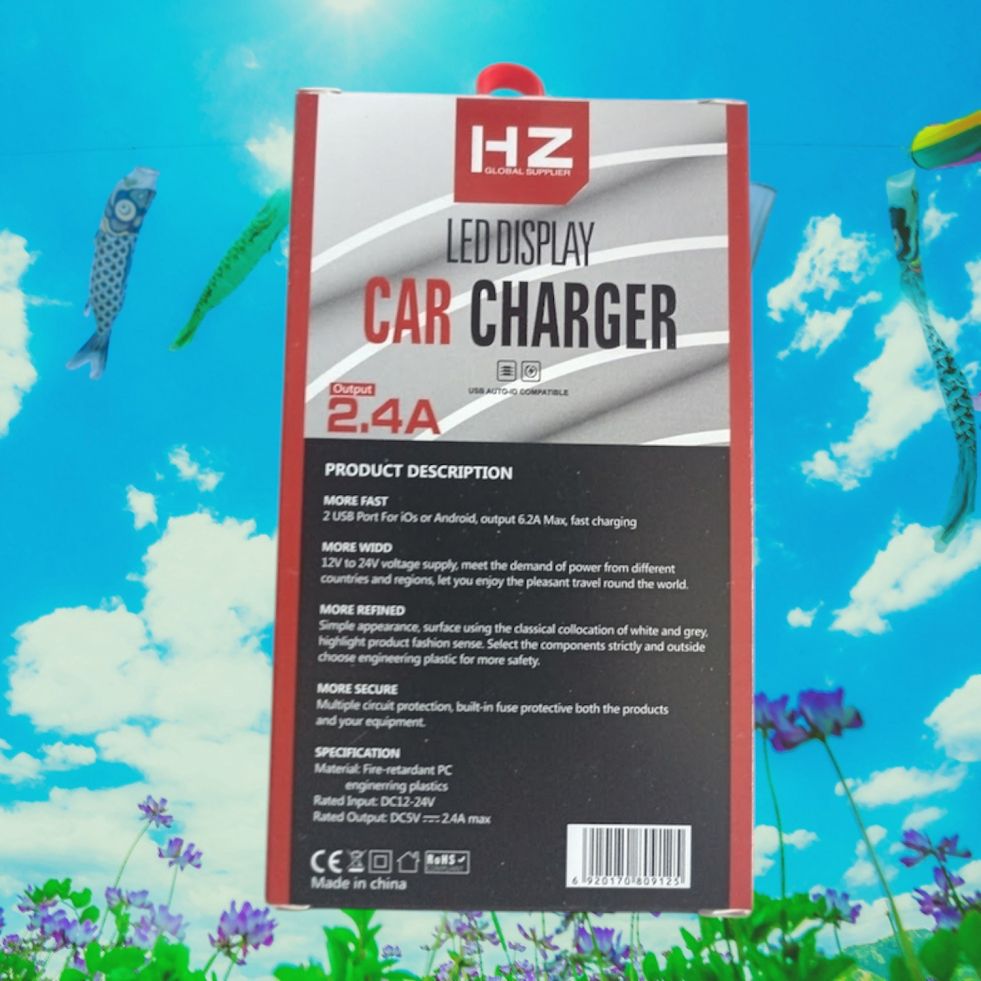 Автомобільний зарядний пристрій 2-USB HZ HC6+вольтметр - фото фото фото 2