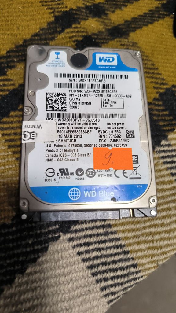 Жорсткий диск Western digital WD3200BPVT-75JJ5T0 320GB №9 - фото фото фото 0