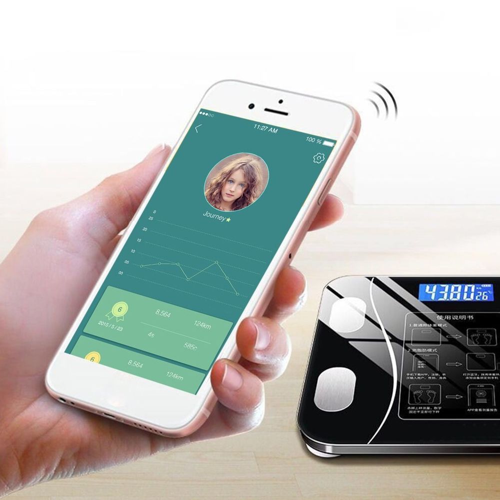 Підлогові розумні фітнес-ваги Bluetooth до 180 кг  / Смарт-ваги з додатком - фото фото фото 6