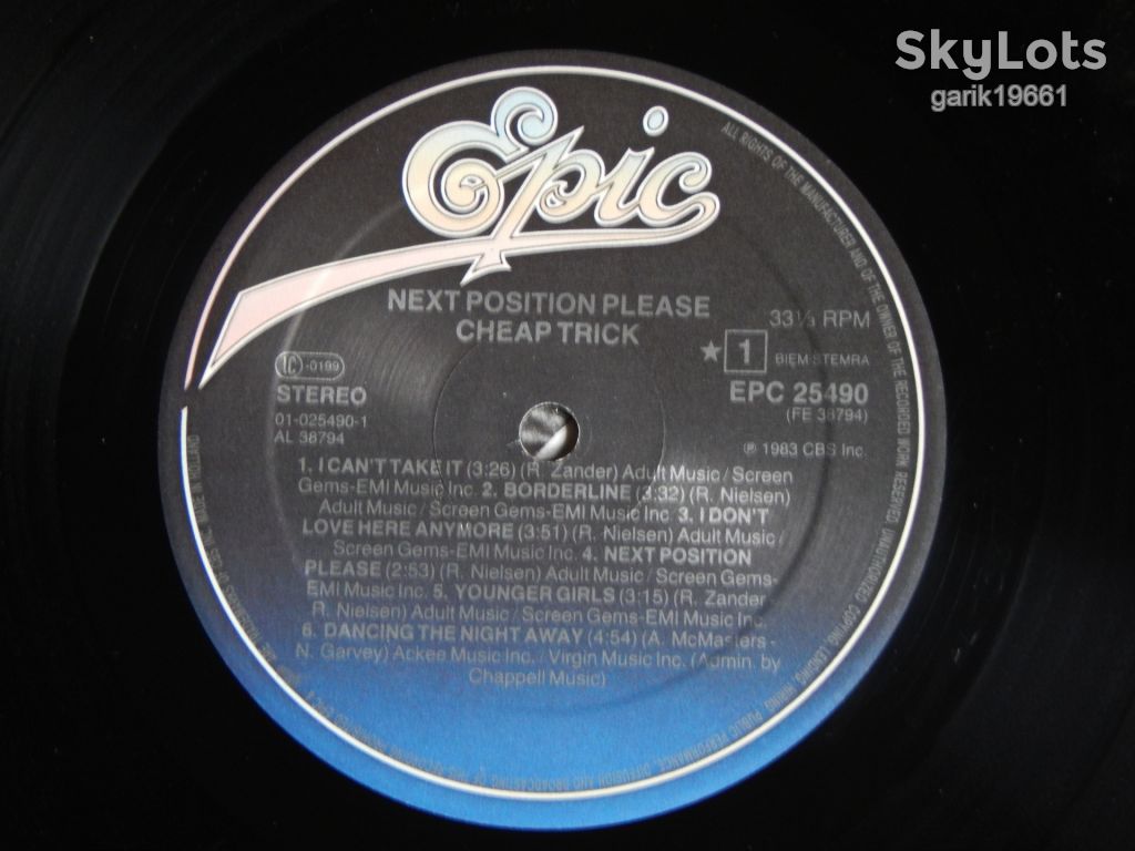 Cheap Trick ‎– Next Position Please  (Epic ‎– EPC 25490, Holland) insert EX+/NM- - фото фото фото 3