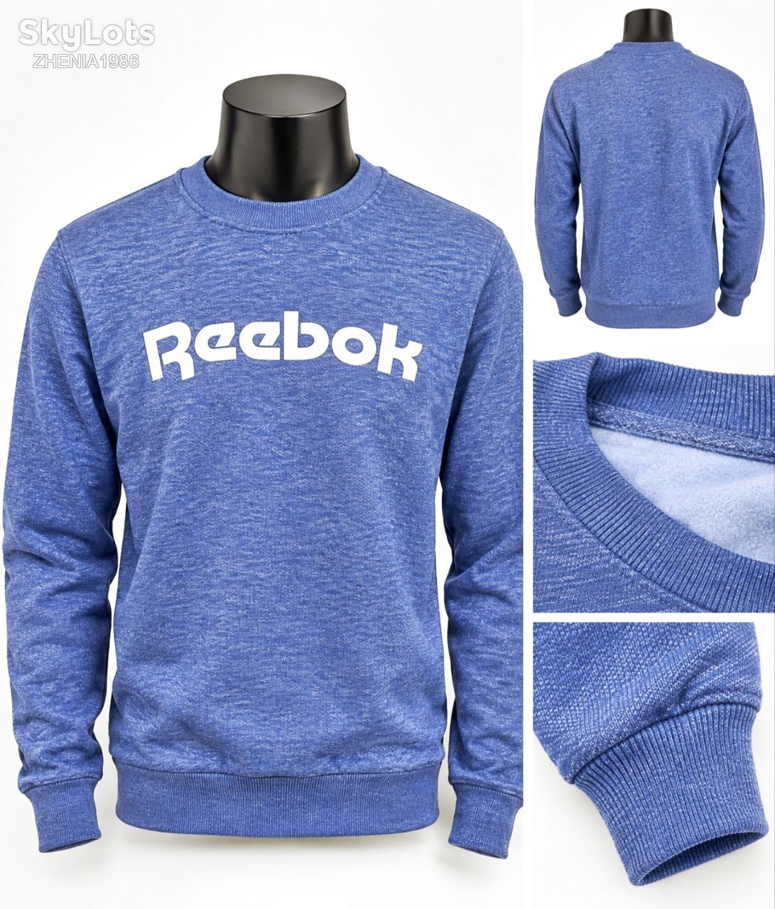 Батник мужской теплый на флисе в стиле REEBOK     ( M,L,XL,2XL размер на ВЫБОР ) - фото фото фото 0