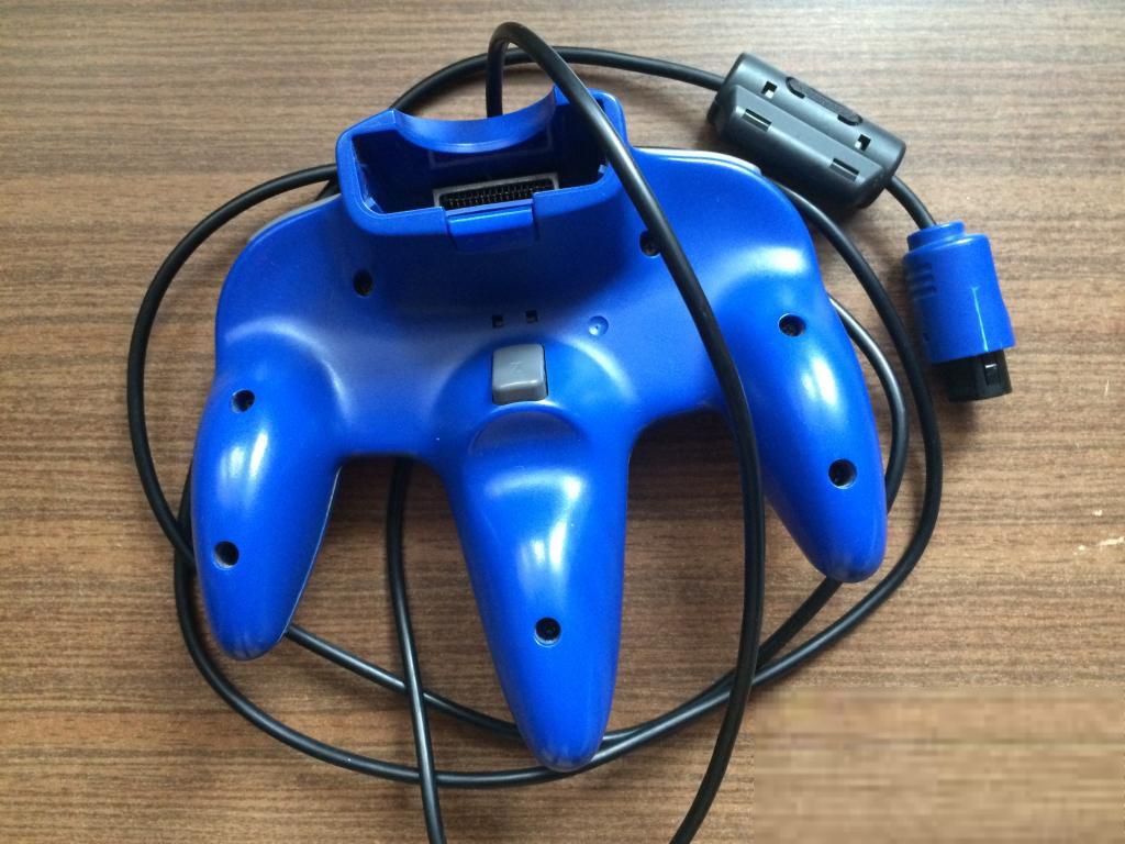 Оригинальный джойстик синего цвета для Nintendo 64 - фото фото фото 1